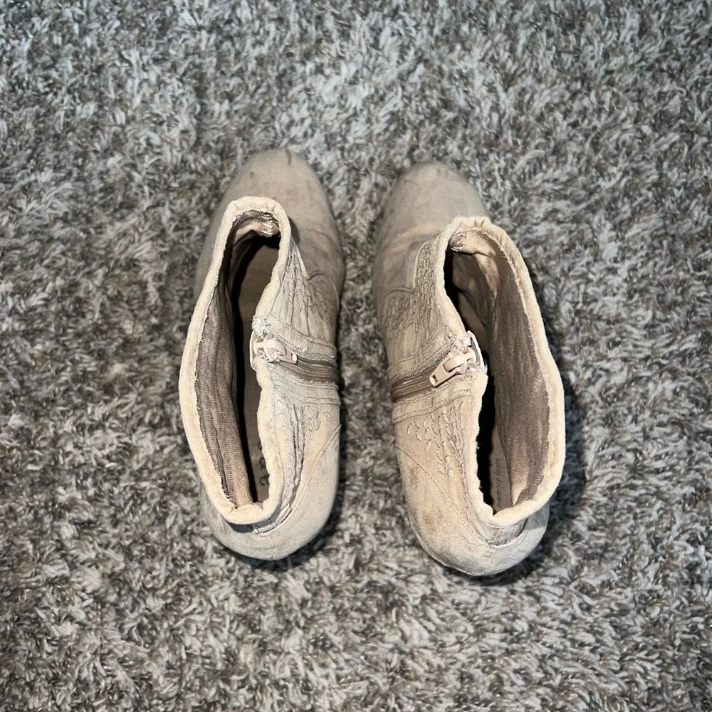 A.N.A Tan Suede Heeled Booties Size 11 - Picture 6 of 7